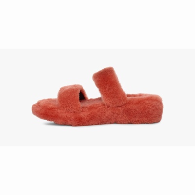 Chinelos UGG Fuzz Yeah Mulher Terracota | PT-RLUHQ